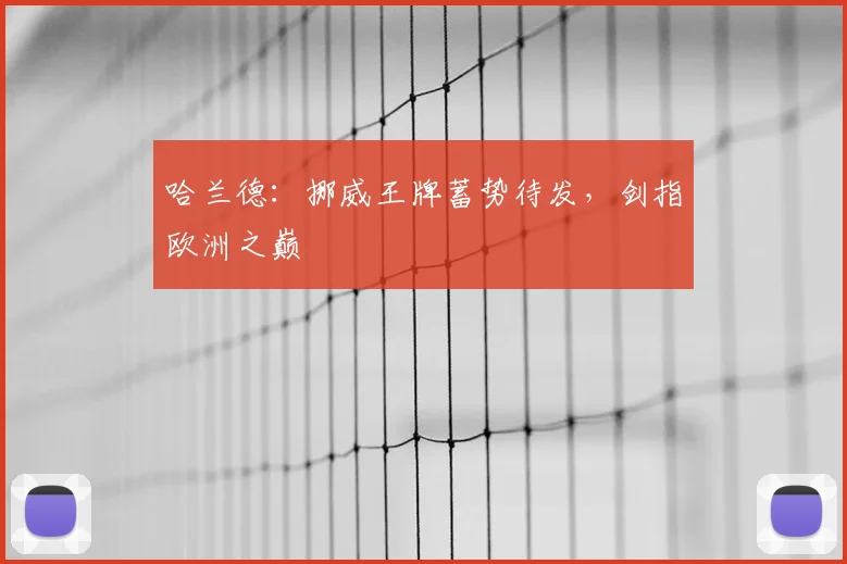 哈兰德：挪威王牌蓄势待发，剑指欧洲之巅